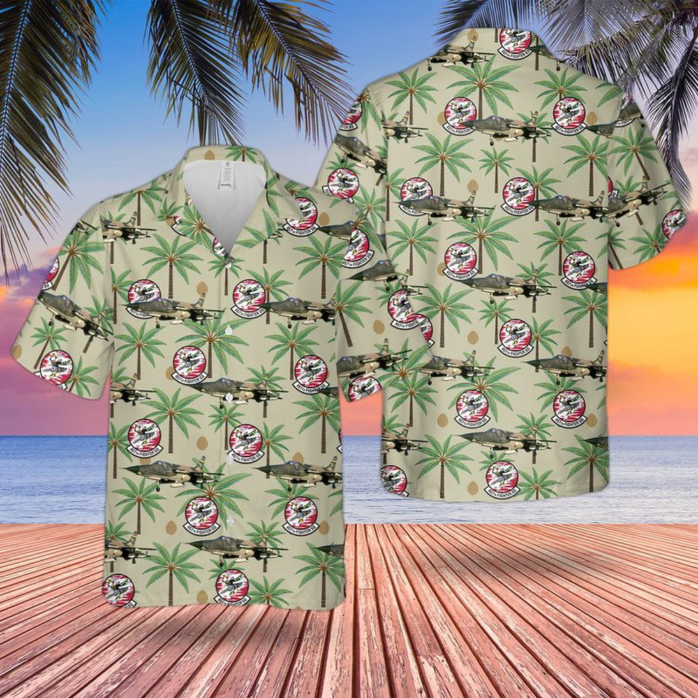Air Force Hawaiian Shirt, US Air Force Republic F-105 Thunderchief 457th Fighter Squadron Hawaiian Shirt, Air Force Aloha Shirt