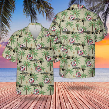 Air Force Hawaiian Shirt, US Air Force Republic F-105 Thunderchief 457th Fighter Squadron Hawaiian Shirt, Air Force Aloha Shirt