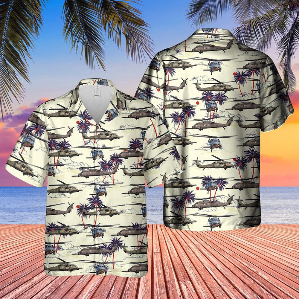 Air Force Hawaiian Shirt, US Air Force Sikorsky HH-60G Pave Hawk (S-70A) Hawaiian Shirt, Air Force Aloha Shirt