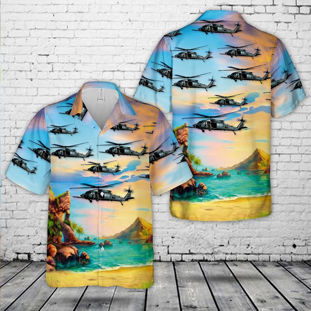 Air Force Hawaiian Shirt, US Air Force Sikorsky HH-60W Jolly Green II Hawaiian Shirt, Air Force Aloha Shirt