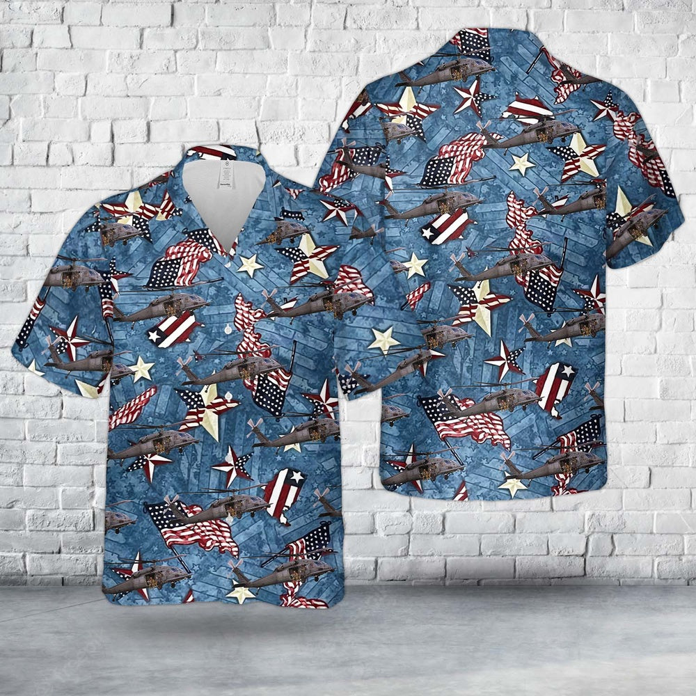 Air Force Hawaiian Shirt, US Air Force Sikorsky HH-60 Pave Hawk, 4th Of July Hawaiian Shirt, Air Force Aloha Shirt