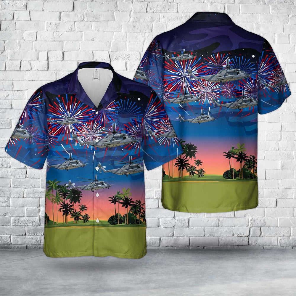 Air Force Hawaiian Shirt, US Air Force Sikorsky MH-53M Pave Low IV 69-5796, 4th Of July Hawaiian Shirt, Air Force Aloha Shirt