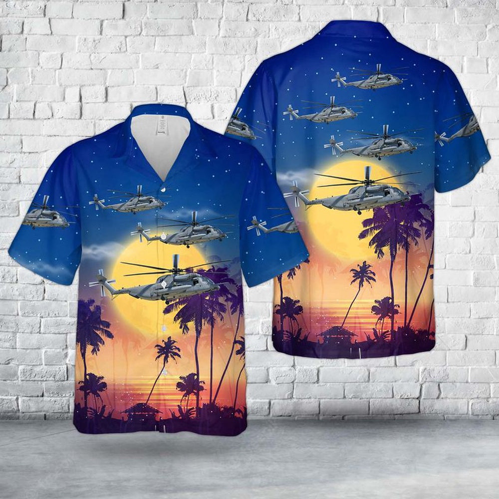 Air Force Hawaiian Shirt, US Air Force Sikorsky MH-53M Pave Low IV 69-5796 Hawaiian Shirt, Air Force Aloha Shirt