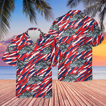Air Force Hawaiian Shirt, US Air Force Sikorsky MH-53 Pave Low 4th Of July Hawaiian Shirt, Air Force Aloha Shirt