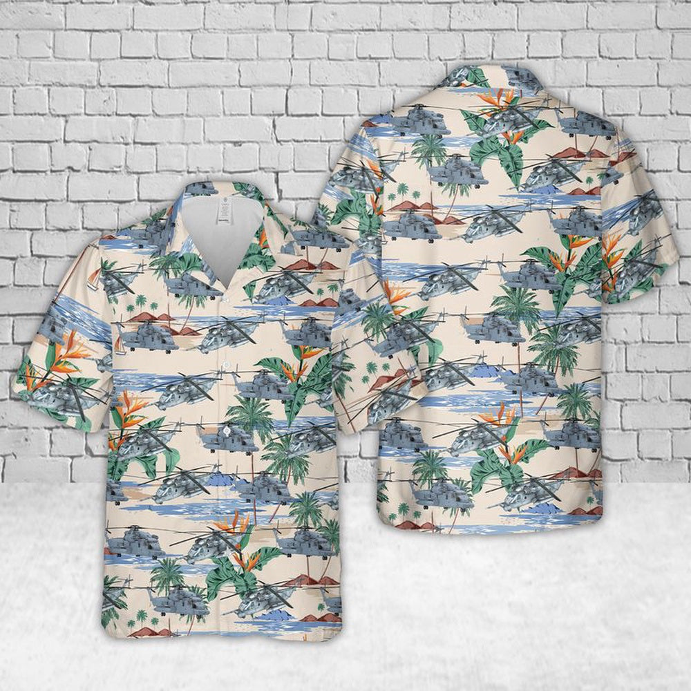 Air Force Hawaiian Shirt, US Air Force Sikorsky MH-53 Pave Low Hawaiian Shirt, Air Force Aloha Shirt