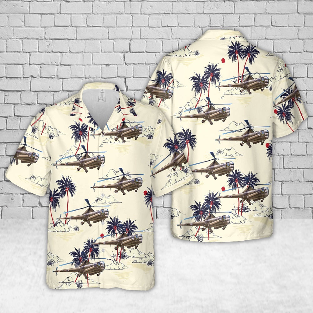 Air Force Hawaiian Shirt, US Air Force Sikorsky R-5S-51 Rescue Hawaiian Shirt, Air Force Aloha Shirt