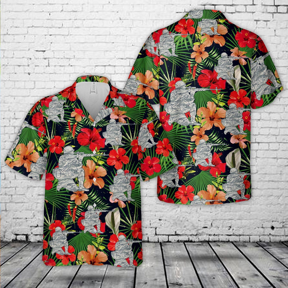 Air Force Hawaiian Shirt, US Air Force Solider Hawaii Shirt, Air Force Aloha Shirt
