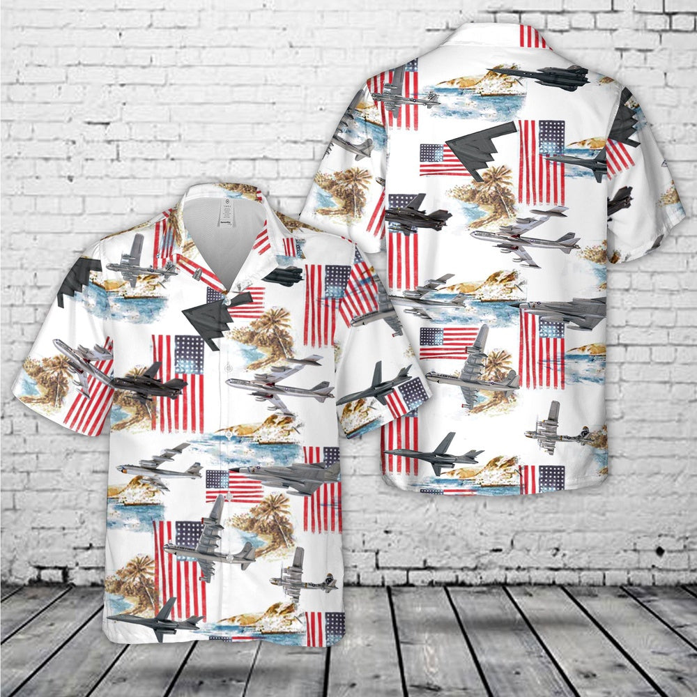 Air Force Hawaiian Shirt, US Air Force Strategic Airplane Bombers Hawaiian Shirt, Air Force Aloha Shirt