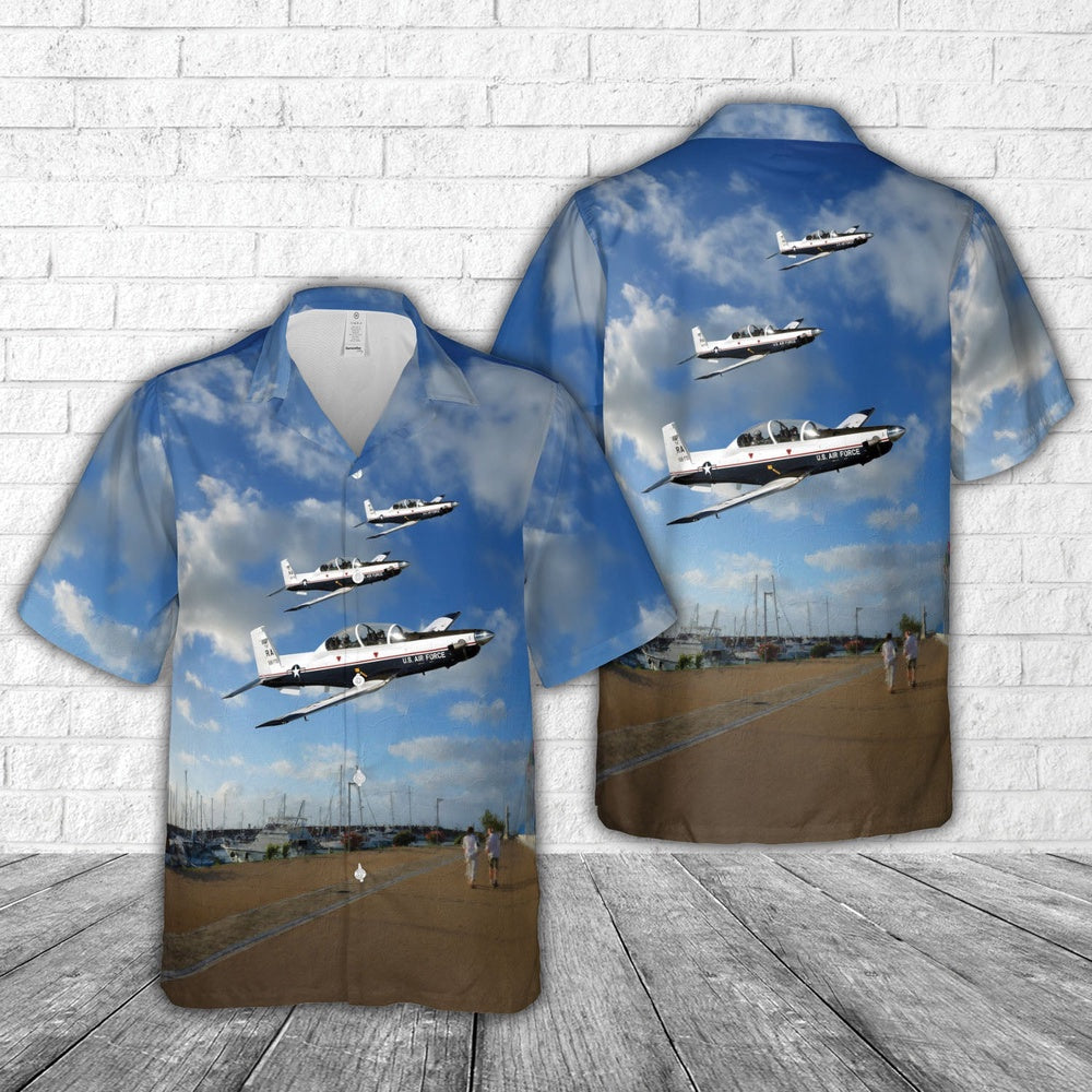 Air Force Hawaiian Shirt, US Air Force T-6A Texan II Hawaiian Shirt, Air Force Aloha Shirt