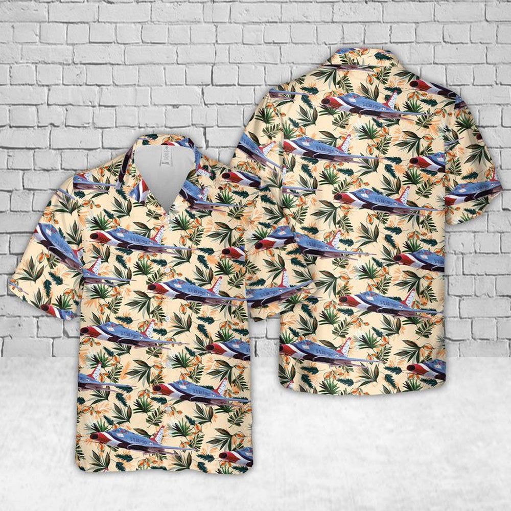 Air Force Hawaiian Shirt, US Air Force Thunderbirds North American F-100D Super Sabre Hawaiian Shirt, Air Force Aloha Shirt