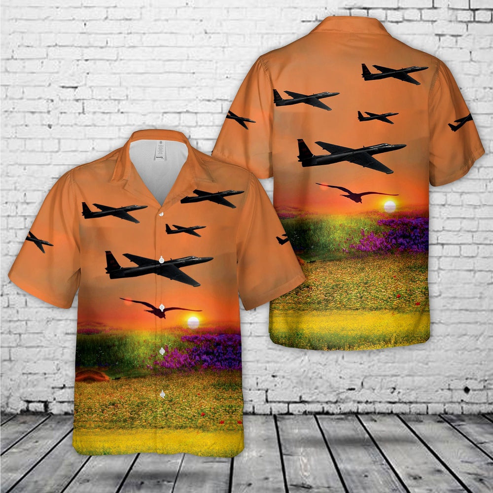 Air Force Hawaiian Shirt, US Air Force U-2 Dragon Lady 80-1080 the 9th Reconnaissance Wing Hawaiian Shirt, Air Force Aloha Shirt