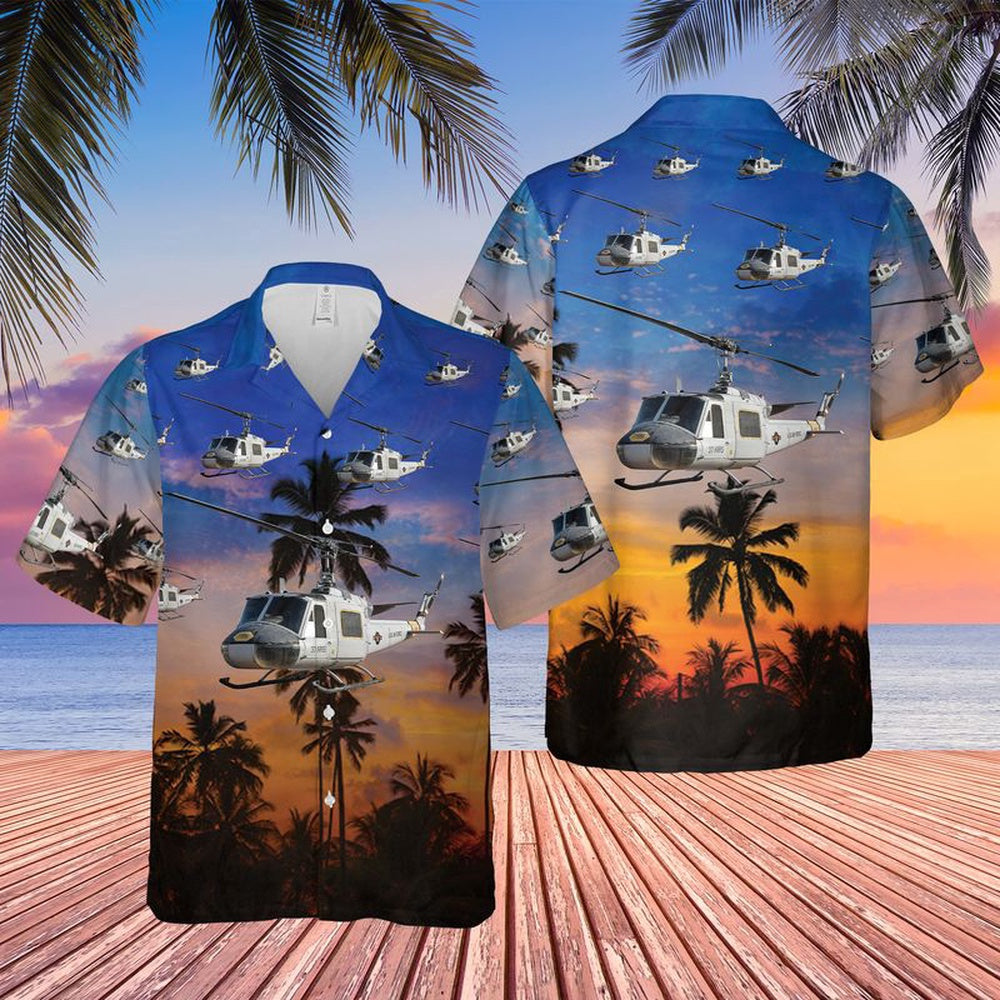 Air Force Hawaiian Shirt, US Air Force UH-1F Iroquois Hawaiian Shirt, Air Force Aloha Shirt