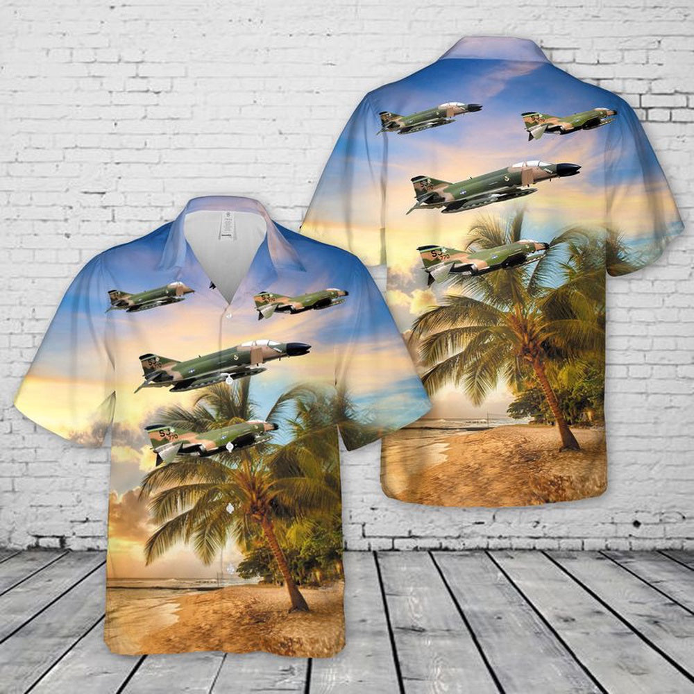 Air Force Hawaiian Shirt, US Air Force (USAF) McDonnell Douglas F-4C Phantom II Hawaiian Shirt, Air Force Aloha Shirt