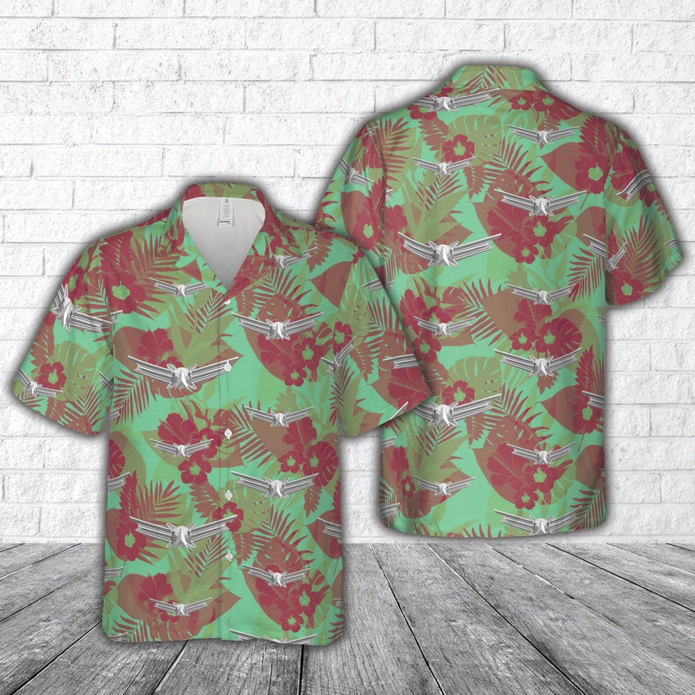 Air Force Hawaiian Shirt, US Air Force basic space operations badge Hawaiian Shirt, Air Force Aloha Shirt