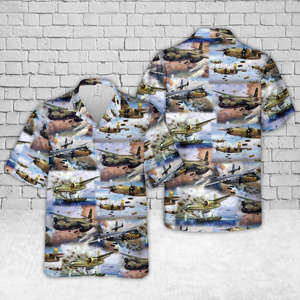 Air Force Hawaiian Shirt, US Air Forces Martin B-26 Marauder WW2 Hawaiian Shirt, Air Force Aloha Shirt