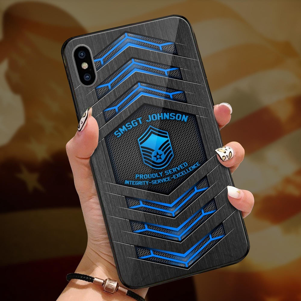 Air Force Phone Case, Us Air Force US Military Ranks US Veteran Custom Phone Case All Over Printed, Military Phone Cases