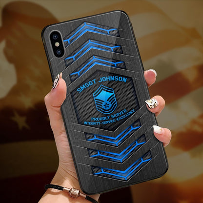 Air Force Phone Case, Us Air Force US Military Ranks US Veteran Custom Phone Case All Over Printed, Military Phone Cases