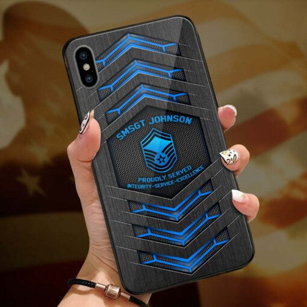 Air Force Phone Case, Us Air Force US Military Ranks US Veteran Custom Phone Case All Over Printed, Military Phone Cases