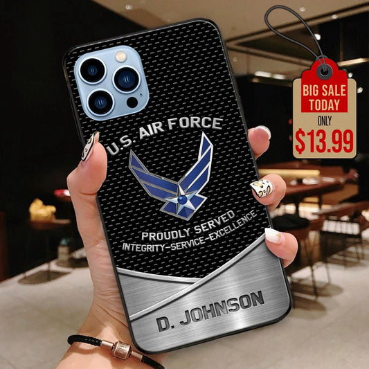 Air Force Phone Case, Us Air Force Veteran Military Phone case,  Custom Your Phone Case, Military Phone Cases