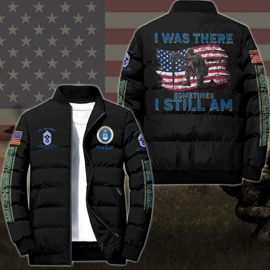 Air Force Puffer Jacket, US Air Force Sometimes I Still Am Puffer Jacket Custom Your Name And Rank