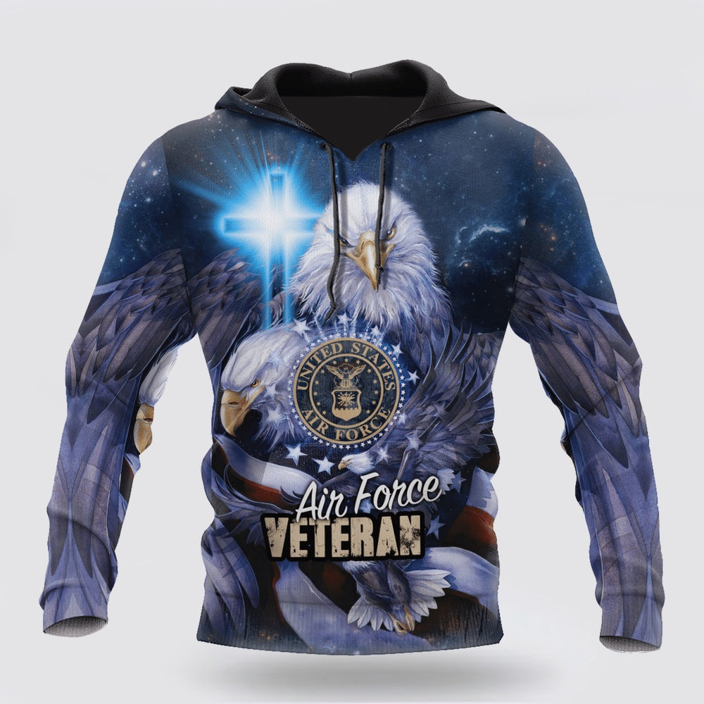 Us Air Force Hoodie, Air Force Veteran 3D All Over Printed Hoodie For Men And Women