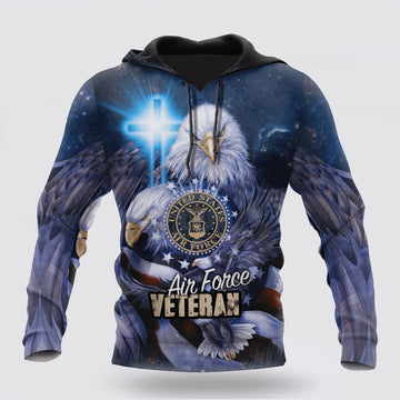 Us Air Force Hoodie, Air Force Veteran 3D All Over Printed Hoodie For Men And Women