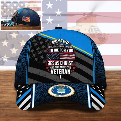 Air Force Veteran Cap, US Air Force Jesus Christ And The American Veteran Cap