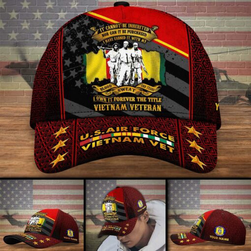 Air Force Veteran Cap, US Air Force Vietnam Veteran Hat Cap, Custom Cap Gifts For Him, Gifts For Family