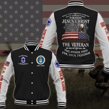 Air Force Veteran Jacket, US Air Force Veteran Military Logo Baseball Jacket Custom Jacket