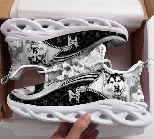 Alaskan Malamute Sketch Max Soul Shoes For Women Men Kid - Gift For Dog lover