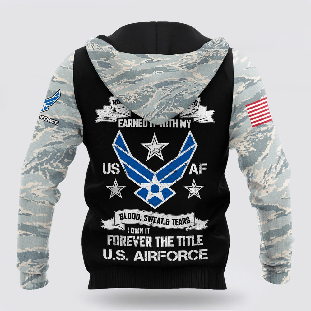 Us Air Force Hoodie, All Over Printed US Air Force Hoodie