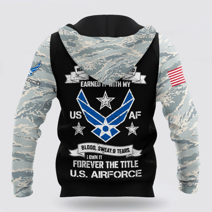 Us Air Force Hoodie, All Over Printed US Air Force Hoodie