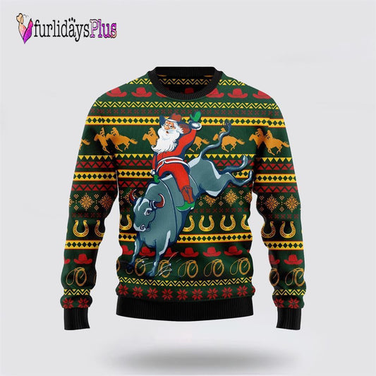 Amazing Cowboy Santa Claus Ugly Christmas Sweater For Men And Women, Christmas Gift, Christmas Winter Fashion