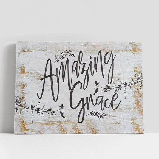 Amazing Grace How Sweet The Sound, Old Country Church, Christian Gifts Canvas Wall Art, Christian Gifts Wall Decor