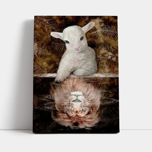 Amazing Lamb, Lion King, Animal Of Jesus Canvas Poster
