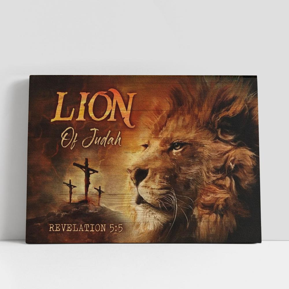 Amazing Lion Orange Sunset Lion Of Judah Canvas Poster