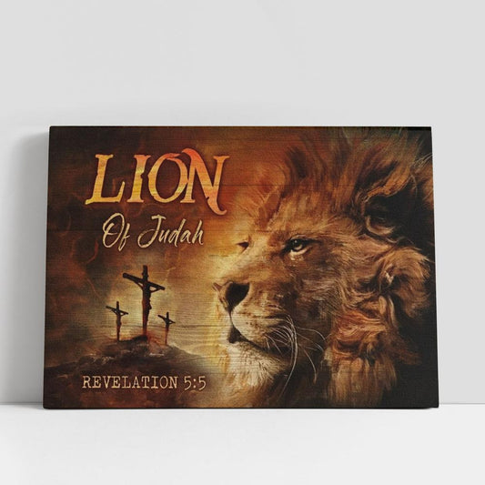 Amazing Lion Orange Sunset Lion Of Judah Canvas Poster