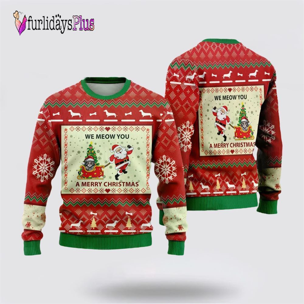 American Curl Ugly Christmas Sweaters For Men Women, Christmas Gift For Pet, Cat Sweater, Christmas Gift, Christmas Winter Fashion