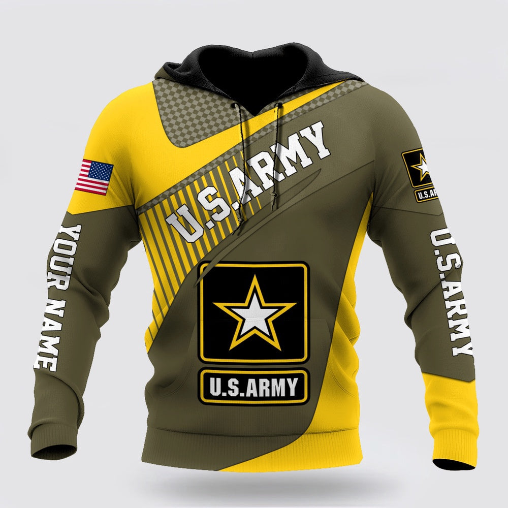 Us Army Hoodie, American US Army Personalize 3D All Over Unisex Hoodie