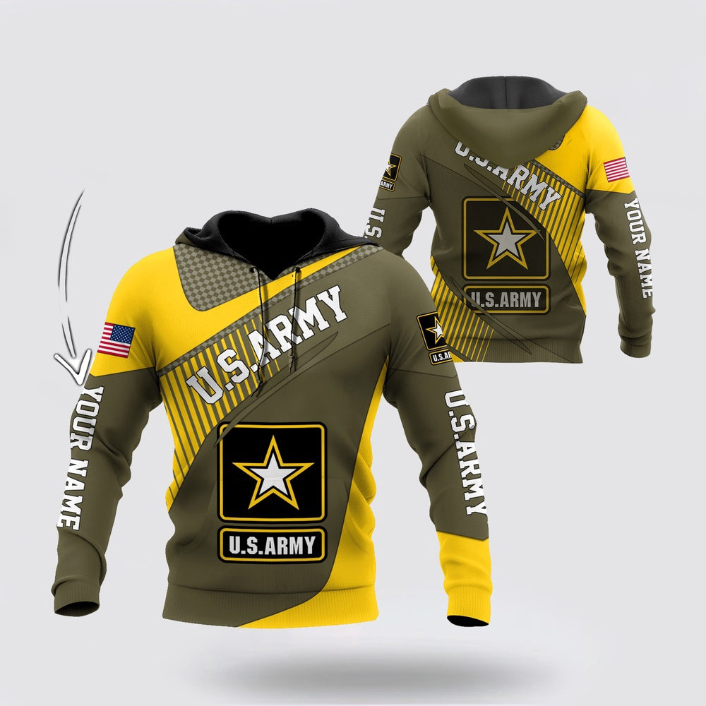 Us Army Hoodie, American US Army Personalize 3D All Over Unisex Hoodie