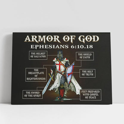 Armor Of God Canvas Art, Christian Gifts Wall Art, Religious Wall Decor
