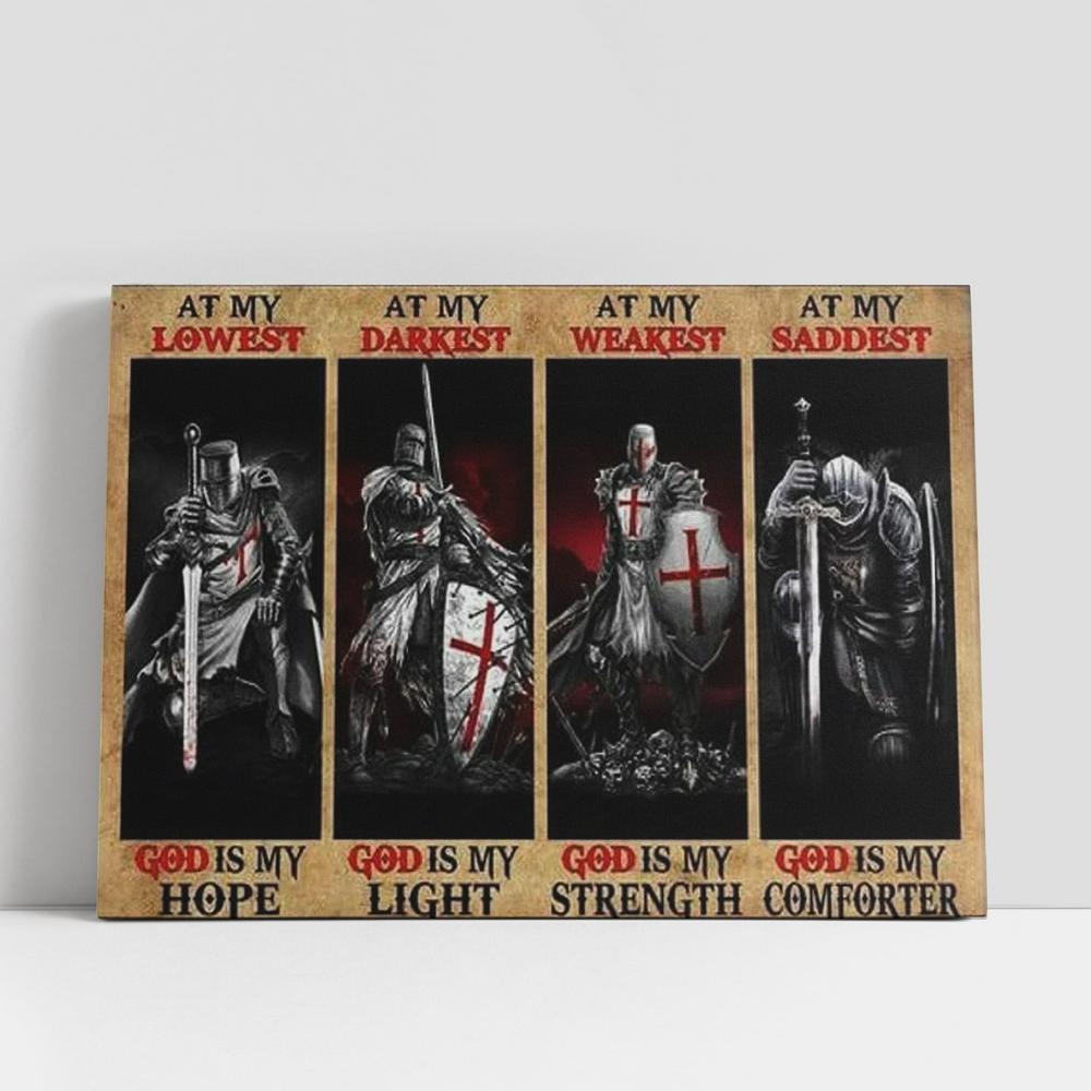 Armor Of God Warrior Of God Canvas Art, Christian Gifts Wall Art, Religious Wall Decor