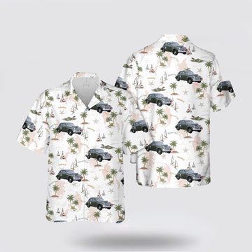 Army Hawaiian Shirt, 1940 Buick Super Series 50 Touring Sedan Model 51 US Army Air Force Staff Car Hawaiian Shirt