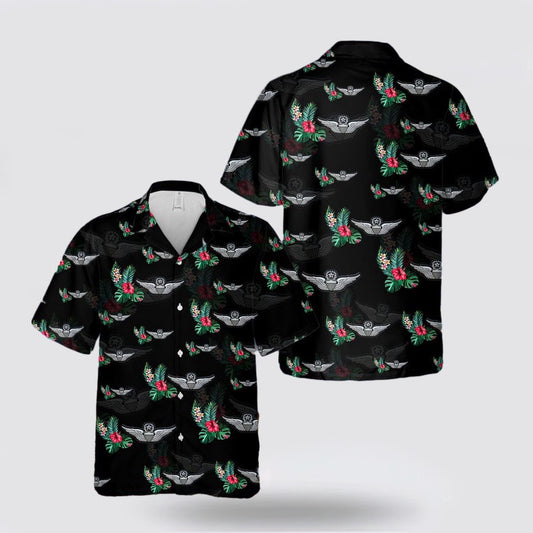 Army Hawaiian Shirt, ARMY Aviator Badge Hawaiian Shirt, Military Hawaiian Shirt