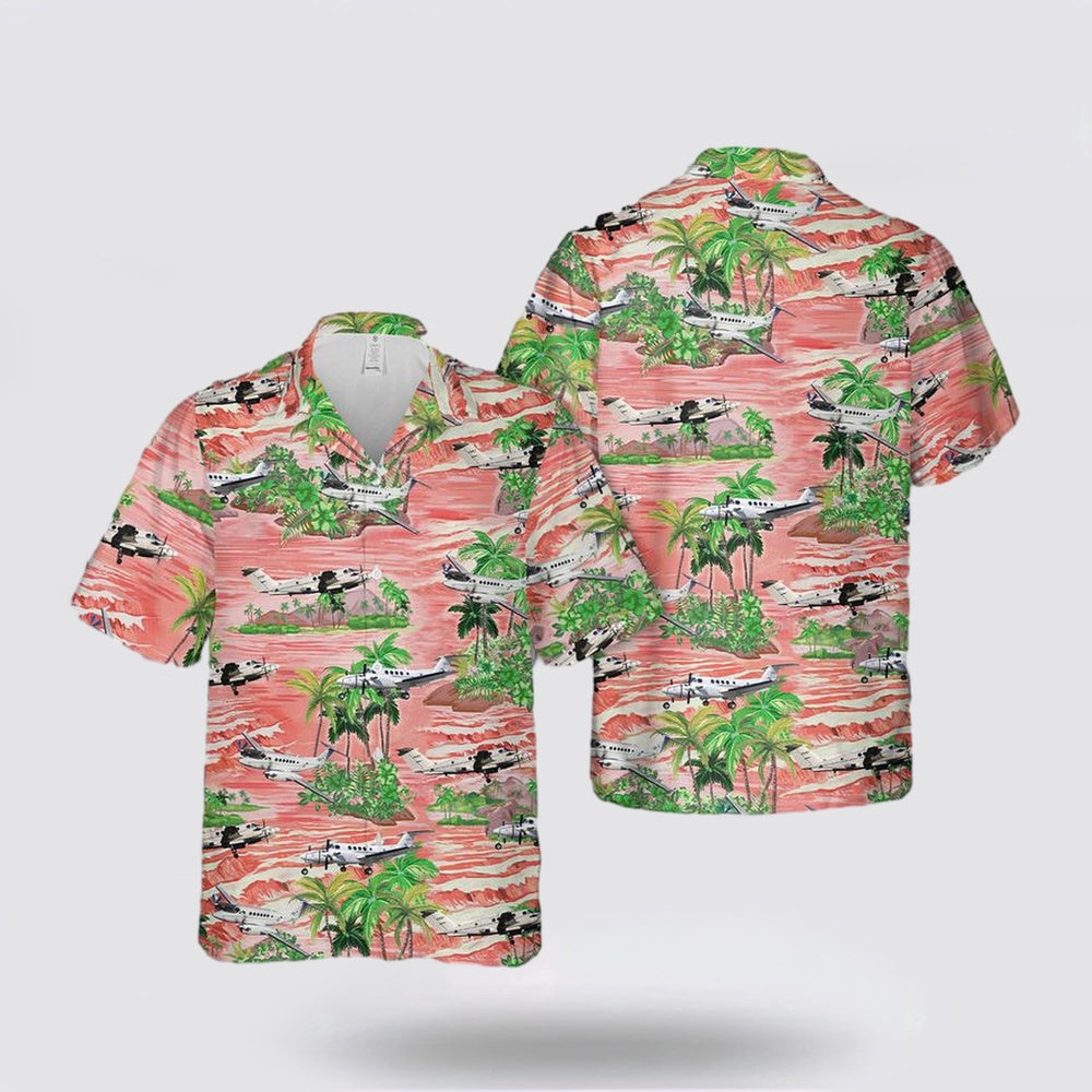 Army Hawaiian Shirt, Army Beechcraft C-12 Huron Hawaiian Shirt, Military Hawaiian Shirt