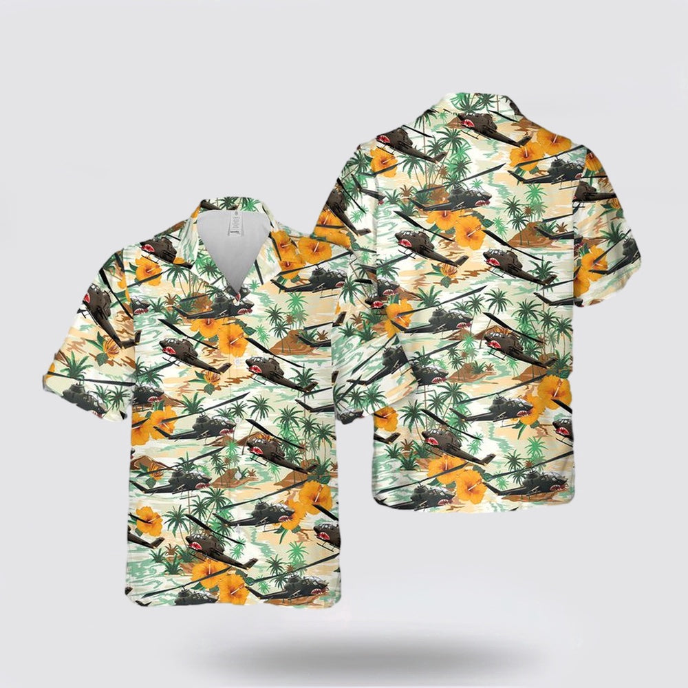 Army Hawaiian Shirt, Army Bell AH-1 Cobra Hawaiian Shirt, Military Hawaiian Shirt