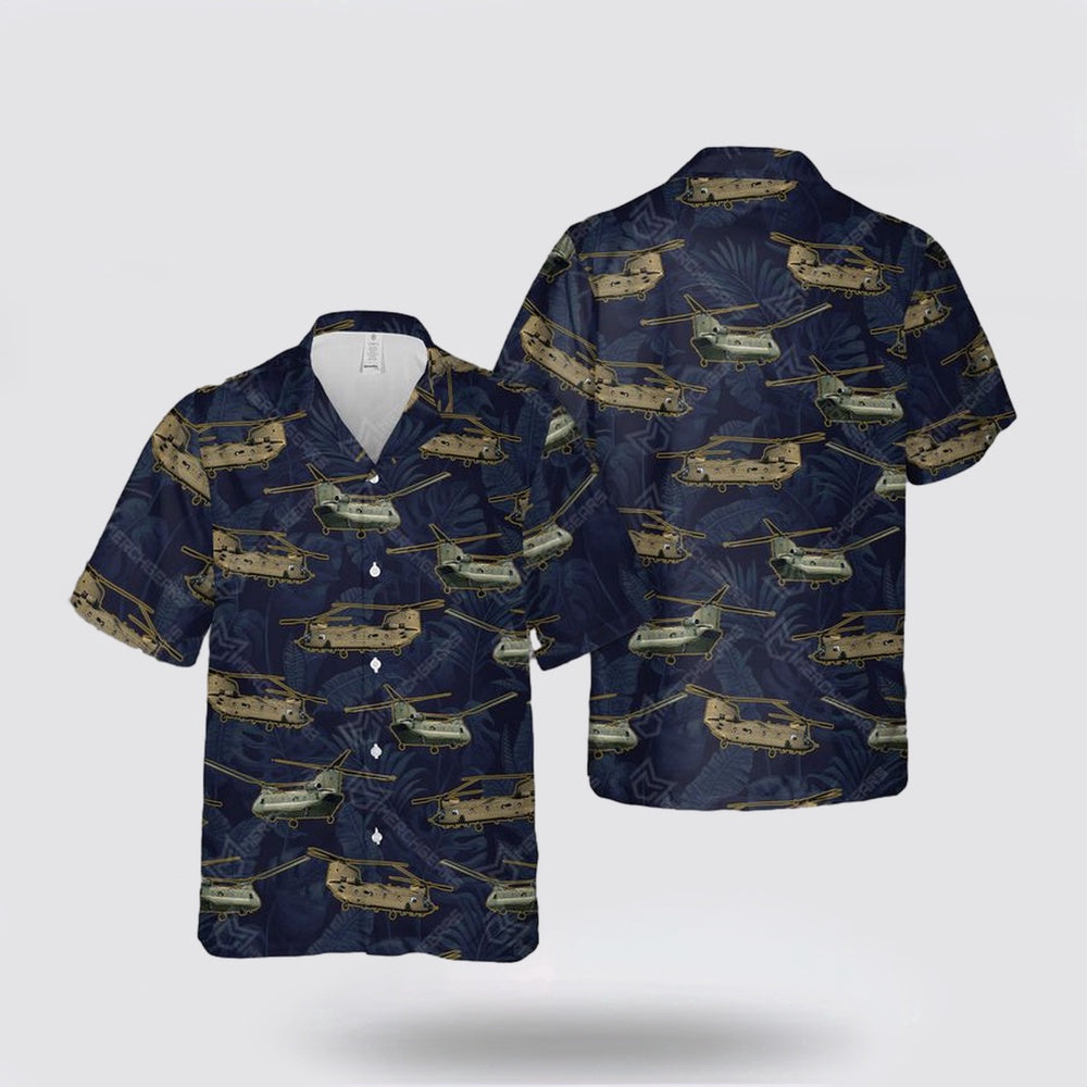 Army Hawaiian Shirt, Army CH-47 Chinook Hawaiian Shirt, Military Hawaiian Shirt