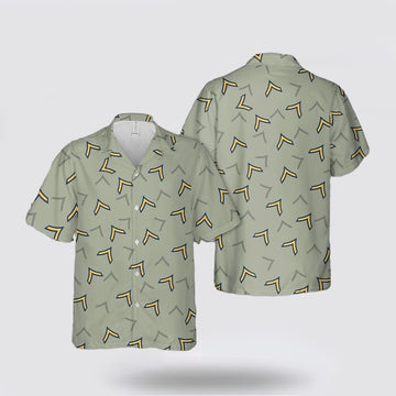 Army Hawaiian Shirt, Army Private Rank Hawaiian Shirt, Military Hawaiian Shirt
