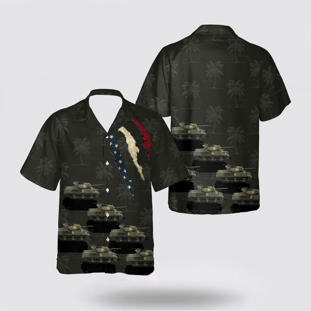 Army Hawaiian Shirt, M-10 Tank Destroyer 601st Bttn Italy US ARMY Hawaiian Shirt, Military Hawaiian Shirt