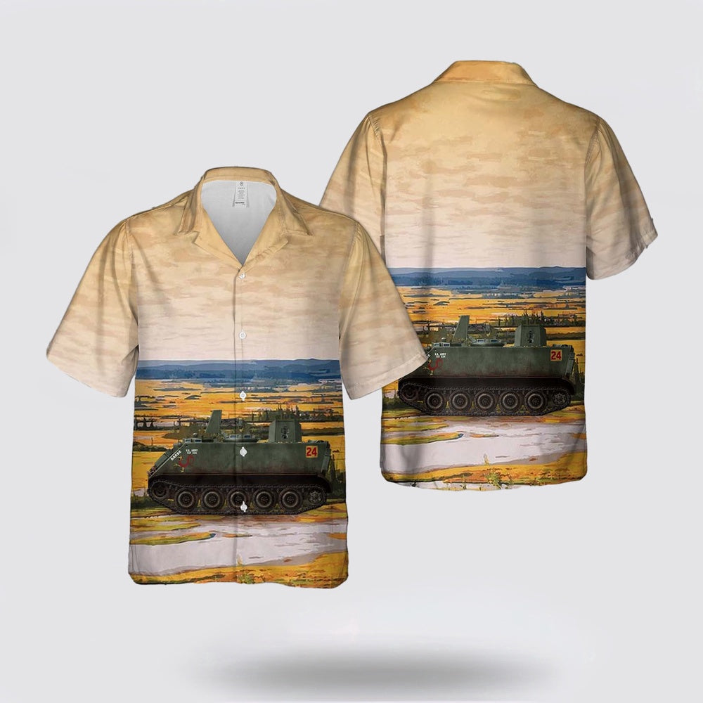 Army Hawaiian Shirt, M113A1 of the US Army at Da Nang, 1970 Hawaiian Shirt, Military Hawaiian Shirt